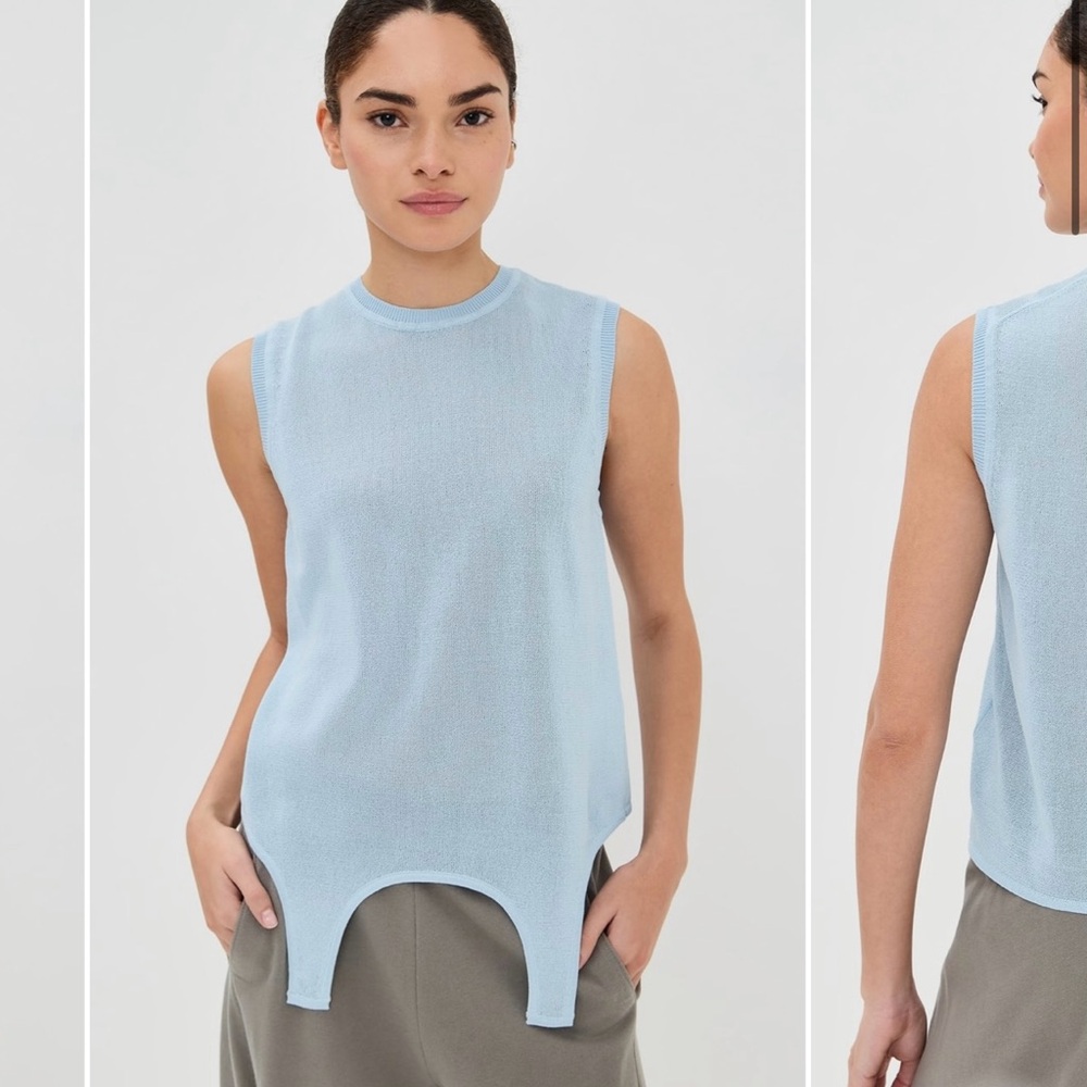 Sleeveless Light Blue Women's Top